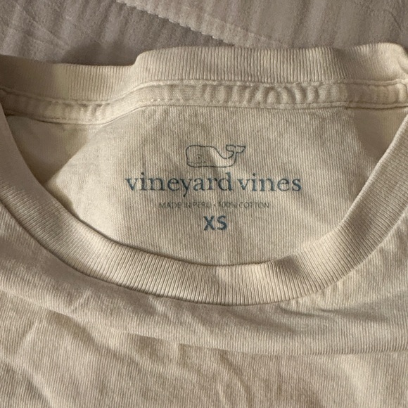 Vineyard Vines Men's Cream Long Sleeve Tee - Picture 3 of 5